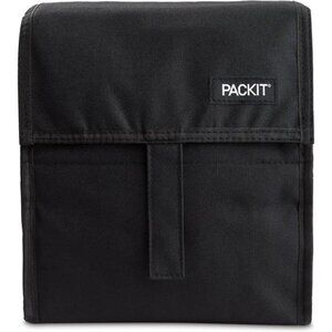 Freezable Lunch Bag, Black, Built with EcoFreeze Technology, Foldable